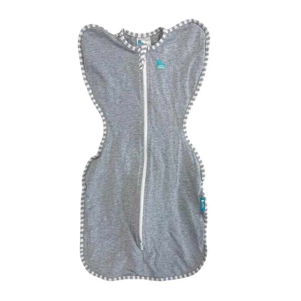 Love to Dream Set of 2 Swaddle Up Original 1.0 TOG Gray and Blue Size S